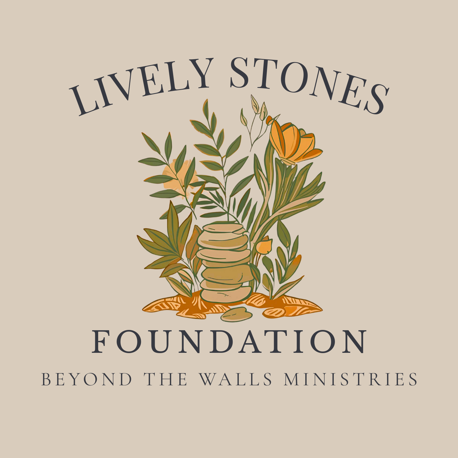 Lively Stones Foundation - Stacked stones with flourishing plants